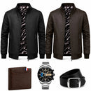 [LEVE 2 PAGUE 1] Jaqueta Masculina Prime em SoftShell Impermeável e Forrada +3 BRINDES: Relógio, Cinto e Carteira