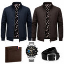 [LEVE 2 PAGUE 1] Jaqueta Masculina Prime em SoftShell Impermeável e Forrada +3 BRINDES: Relógio, Cinto e Carteira