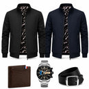[LEVE 2 PAGUE 1] Jaqueta Masculina Prime em SoftShell Impermeável e Forrada +3 BRINDES: Relógio, Cinto e Carteira