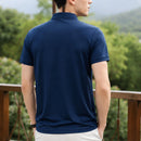[LEVE 5 PAGUE 3] Polo Masculina Aurion em Seda Gelo e Elastano Premium (Visual de Quem Lidera)